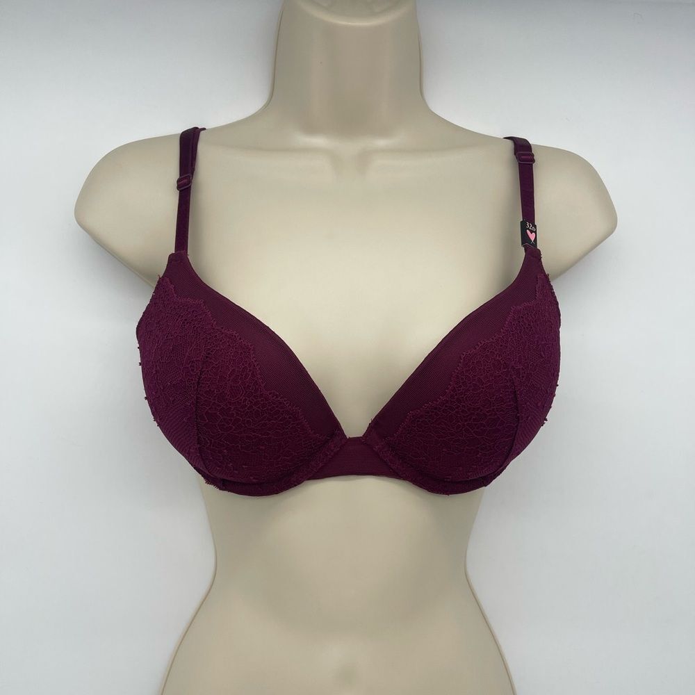 Victorias Secret Maroon Push Up Bra